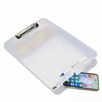 Panavage Clipboard Folder A4 File Board Binder Conference Pad Translucent