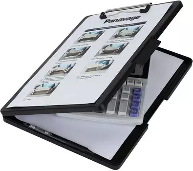 Panavage Clipboard Folder A4 File Board Binder Conference Pad Black Landscape -