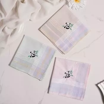 Panda Chinese Ancient Style Vintage Classic Nostalgic Embroidered Handkerchief Style 1(29cm 3)