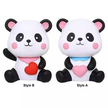 Panda Figurines Animal Statue Cute Shatterproof Desktop Money Bank Child Money Save Bank Money Saving Pot for Kids Adults