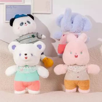 Панда кролик медведь слон плюшевая игрушка сидящая и стоящая панда мультфильм мягкие игрушки животных кукла для ребенка подарок декор комнаты 28cm