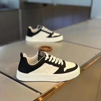 Panda men s shoes spring breathable live broadcast men s board shoes casual leather shoes white shoes trendy shoes men s 39