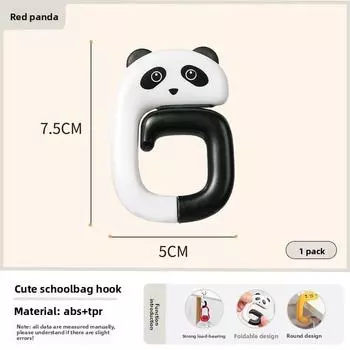 Panda Raccoon Cute And Cat Design S Shaped Desktop Multi Hook Functional Panda