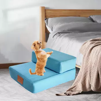 Пандус для домашних животных, лестница для собак, 2 нескользящих дна, легкая лестница для дивана-кровати, для использования в помещении