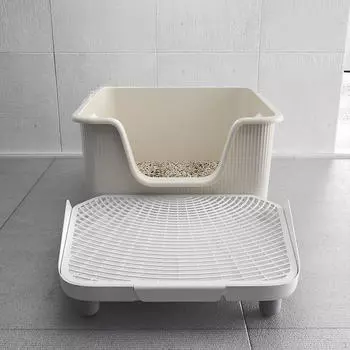 Пандус для кошачьего туалета, коврик-ловушка, многоразовый, двухслойный, с приподнятой площадкой для кошачьего туалета