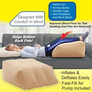 Пандус для ног Надувные герметичные ножки Снимают усталость Цвет Формирование ног Твердый материал Поднимает ногу Способствует кровообращению