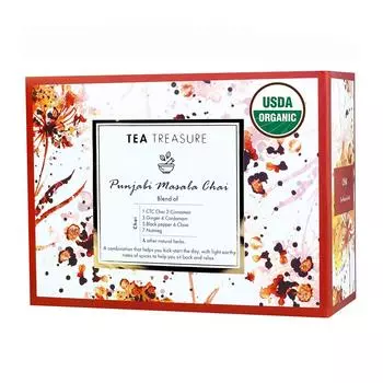 Панджаби Масала чай (18 пак, 2 г), Punjabi Masala Chai, Tea Treasure