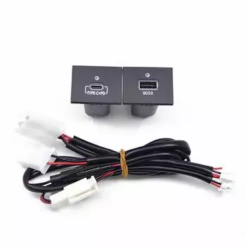 Панель быстрой зарядки для Ford Focus Mk2 с разъемом USB Type C QC3. 0