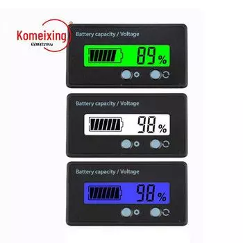 Панель индикации мощности автомобильной литиевой батареи для свинцово-кислотных батарей 12 В-72 В Display белый