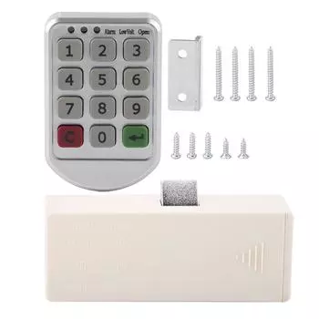 Панель из АБС-пластика, цифровой электронный интеллектуальный пароль, номер клавиатуры, кодовый замок на дверь шкафа чёрный