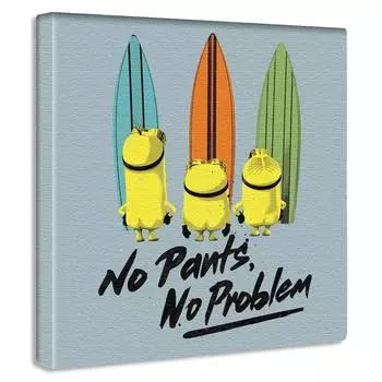 Панель Minion Surf Art 30 см x 30 см Сделано в Японии Постер Стильный интерьерный макияж Гостиная Интерьер Серый морской персонаж Ткань Панель min-0004-gry