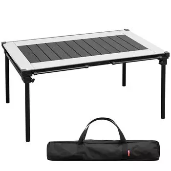 Панельный стол FIELDOOR, совместимый с IGT, стол для кемпинга, размеры 90 см x длина 60 см x высота, складной стол для отдыха на открытом воздухе, грузоподъемность 30 кг, сумка для хранения