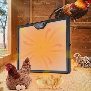 Панель обогрева с дистанционным управлением для курятника, регулируемый таймер температуры, отверстия для отвода тепла, обогреватель с быстрым нагревом для поддержания тепла у кошек и собак US Plug