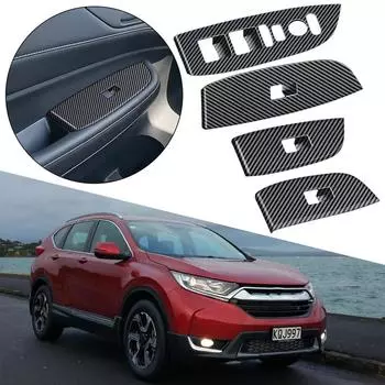 Панель переключателей окон дверей салона автомобиля, накладки на рамку для Honda WR-V WR-V Wrv DG Series XZ Z+ Автомобильные аксессуары V8X4