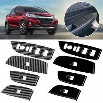 Панель переключателя окна автомобиля, внутренняя модификация, крышка, аксессуары, стеклянная подъемная панель, декоративная наклейка для Honda WRV DG5 24 E6E0