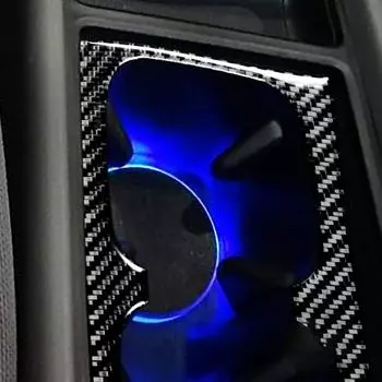 Панель подстаканника из карбона, стильная, простая в установке отделка из волокна, водонепроницаемый подстаканник