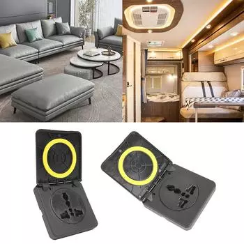 Панель розеток для автодома, 10 А, 250 В, закрытая, запираемая, уличная электрическая розетка, панель для кемпера, туристического прицепа