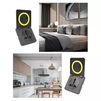 Панель розеток для автофургона 10 А, закрытая запираемая наружная электрическая розетка 250 В для кемпера, туристического прицепа