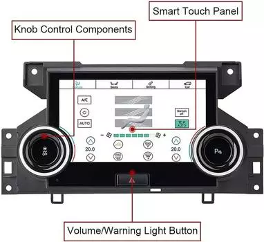 Панель управления климатом A/C 7-дюймовый ЖК-экран Android для 10-16 Land Rover Discovery 4