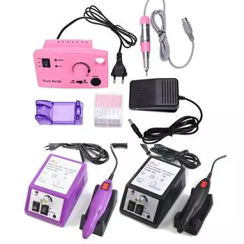 Панель управления Профессиональные инструменты для ногтей Шлифовальный маникюр Ложная электрическая мельница US Plug + 20000 rpm чёрный