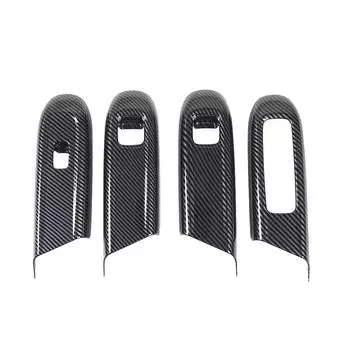 Панель управления стеклоподъемником из углеродного волокна, декоративная накладка на крышку переключателя стеклоподъемника для Mercedes Benz E260L E300L 2024 LHD, автомобильный аксессуар