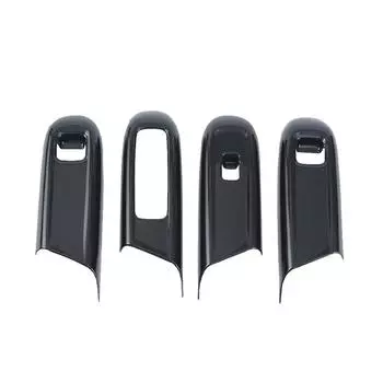 Панель управления стеклоподъемником из углеродного волокна, декоративная накладка на крышку переключателя стеклоподъемника для Mercedes Benz E260L E300L 2024 LHD, автомобильный аксессуар