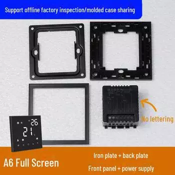 Панель управления термостатом для умного дома, переключатель для напольного отопления и кондиционирования воздуха A6 full screen temperature control