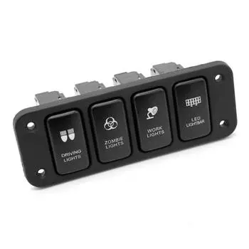 Панель выключателей 12В АБС 4 кнопки синий светодиод вкл/выкл для Toyota Hilux FJ CRUISER VIGO