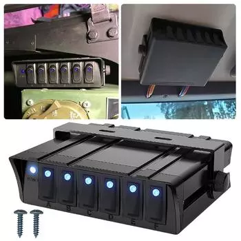 Панели переключателей с светодиодным индикатором 40A 12V Marine Rocker Switch Box h