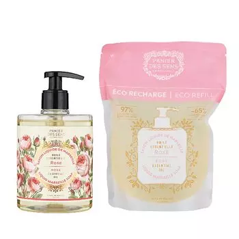 Panierdessens Essentials Жидкое Марсельское мыло для тела Сменный блок Сделано во Франции Аромат розы Очищающее средство для всего тела