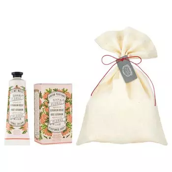 Panierdessens Gift in a wrapping bag of hand cream and soap from Provence in southern France rose geranium soap Made in France Present Gift with розовый