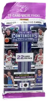 Panini Contenders NBA Basketball Jumbo Cello Fat Value Pack включает 22 коллекционные карточки. Найдите до 25 эксклюзивных билетов на игру 2022-23 гг. - - фиолетовый