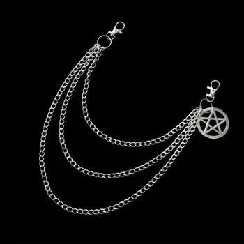 Панк-цепочка Юбка Ремень Цепочка в стиле хип-хоп Цепочка на талии Многослойные цепочки на животе Уличные брюки Джинсовая цепочка