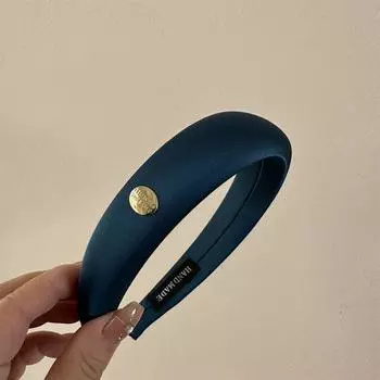 Панк Черный Цвет Бархатные Плюшевые Повязки на Голову Золотистый Цвет Сплав Сердце Любви Широкая Повязка на Голову для Женщин Леди Аксессуары для Волос