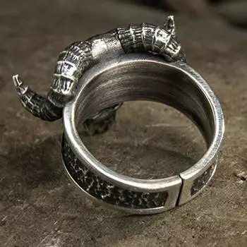 Панк для мужчин, темперамент, модные украшения, кольца с рогами дьявола, панк-кольцо, корейский стиль, кольца чёрный