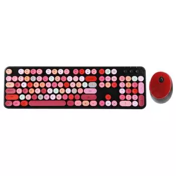 Панк клавиатура мышь комплект беспроводной ретро офис игровой универсальный компьютер аксессуары сладкая помада