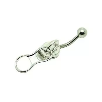 Панк Кольца для пирсинга пупка из нержавеющей стали, Креативное кольцо для пирсинга пупка на молнии для женщин, девушек, украшения для пирсинга тела, подарки