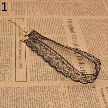 Панк кружево полые женщины колье ожерелье готические украшения свадебный шарм в стиле бохо синий