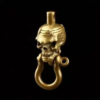 Панк-латунные бусины в виде ножа с черепом, бусины в виде зонтика, винтажные бусины из паракорда с черепом, подвеска с пряжкой в виде подковы 1pcs