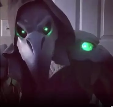 Панк-маска ворона костюм Reaper Nevermore черный скин для Overwatch Plague Doctor маски для косплея птицы длинный нос светодиодные глаза ретро рок