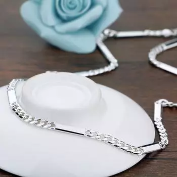 Панк-мужчина, 100% стерлинговое серебро 925 пробы, ожерелье для мужчин и мальчиков, простая кубинская цепочка-колье, женское индивидуальное ювелирное изделие, подарок