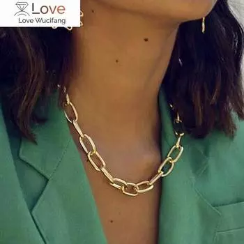 Панк-стиль, большое женское ожерелье на шею, большой чокер, подвеска и ожерелье, стимпанк, украшения на шею, ошейники в стиле гранж 40cm