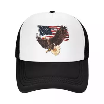 Панк унисекс American Eagle США флаг дальнобойщик шляпа для взрослых регулируемая бейсболка WoUnisex унисекс хип-хоп Snapback кепки Trucker Hat