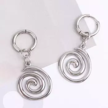 Панк-ювелирные изделия из нержавеющей стали, серьги-завитки, крутые серьги-кольца для женщин, готические аксессуары, милый панк