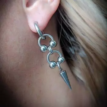 Панк-ювелирные изделия, серьги-кольца с заклепками для женщин, аксессуары в стиле гранж, серьги-подвески, ювелирные изделия, готические серьги, подарки 1Pair