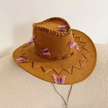 Панк-вестерн ковбойская шляпа винтажная летняя шляпа от солнца простая шляпа рыбака на открытом воздухе розовый