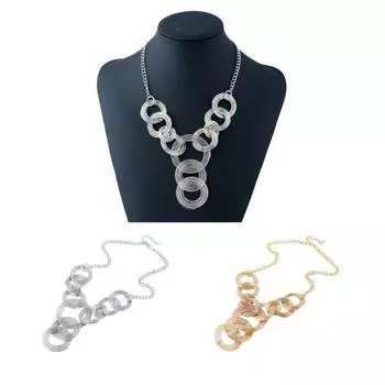 Панк Женщины Круглый Бисер Чокер Заявление Ожерелье Ювелирные Изделия Модные Подарки ARI золотой