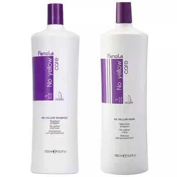Panola No Yellow Care Vegan Shampoo 1000 мл + Mask 1000 мл Набор, 1 шт.