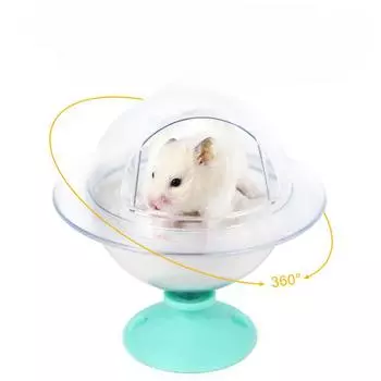 Панорамная прозрачная ванная комната для хомяков, ванна для маленьких животных, золотая шелковая ванна для медведей, брызгозащищенная песчаная ванна, туалет двойного назначения, гнездо синий