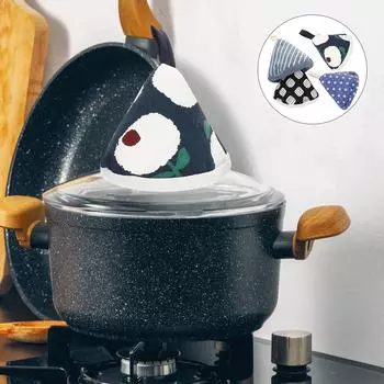 Pans Triangular Pot Handle Kitchen Gadget Anti Scald Lid Mitt Sleeve Grips Grabber